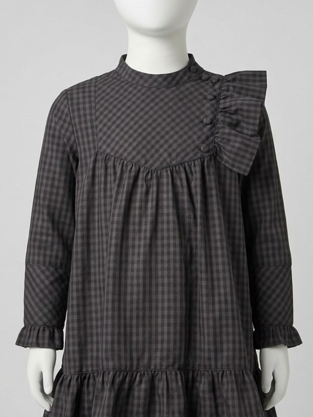 Girl's Carbon Soldier Gingham Dress Size 5